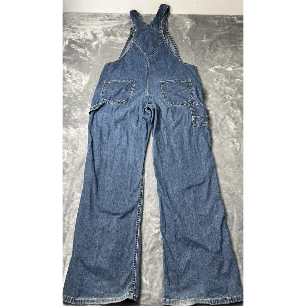Old Navy Overalls Men Large Blue Utility Carpenter Workwear Denim Bib